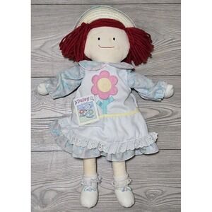 Madeline Plush Doll 18" Straw Hat Spring Stuffed 1998 Easter Dress Rare *Read*